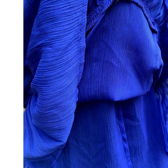 American Eagle Lace & Ruffle Sapphire Blue Camisole Tank Top Size Medium - Picture 5 of 5